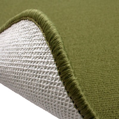 Green Non-Slip Washable Synthetic Rectangular Accent Rug