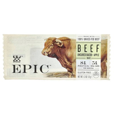 Epic Bar, Beef Bar, Uncured Bacon + Apple, 1.3 oz