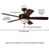 Kathy Ireland HOME Summerhaven 52" Ceiling Fan with  LED Light Outdoor Rated Venetian Bronze - 2 of 4