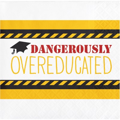 Overeducated Graduation Beverage Napkins