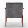 Sapphtopaz Accent Chair Upholstery Solid Wood Frame Lounge Chair Living Room Chair Comfy Chair Extra Seating for Living Room - 3 of 4