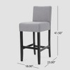 TOAOTBNBO Comfortable Barstool Set of 2, Modern Bar Stools with L-shaped Backrest, Dining Room Bar Chair with Wood Legs, Gray - 3 of 4