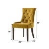 Lyngins Set of 2 Luxury Tufted Dining Chair with Nailhead Trim & Compact Legs, Velvet Upholstered Kitchen Chair, Side Chair for Dining Room - 3 of 4