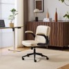 Karl Home | Oil-Waxed Leather Swivel Chair With Flip-Up Armrests - 3 of 4