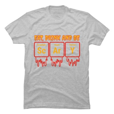 Men's Design By Humans Funny Periodic Element Chemistry Halloween Science By Luckyst T-Shirt