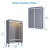 VIPEK R1LC Clothes Rack with Cover, Heavy Duty Garment Rack with Dimmable LED Lights, Metal Clothing Rack with Wheels, Closet with Cover - 3 of 4