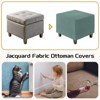 Unique Bargains Square Jacquard Ottoman Slipcover with Elastic Bottom for Furniture Protector - 4 of 4