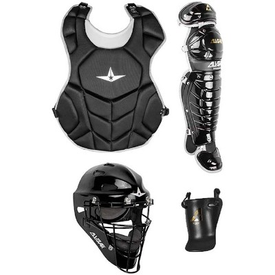 Photo 1 of All-Star League Series Ages 7-9 Baseball Catchers Gear Set with Helmet, Leg Guard and Chest Guard, Black
