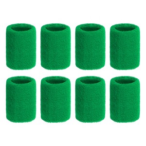 Unique Bargains Sweat Absorbent Elastic Tennis Badminton Basketball Wrist Sweatbands 8 Pcs - 1 of 4