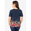 Jessica London Women's Plus Size Fine Gauge Crewneck Shell - 3 of 4