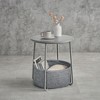LEDREM Small Side Table with Storage Round End Tables Living Room Side Tables for Small Spaces Bedroom - 2 of 4