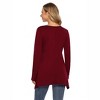 Women's Long Swing Tunic Blouses Long Sleeve Tshirts Casual Flowy Dressy Tops for Leggings Blouse - 4 of 4