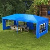 Resenkos Canopy, Outdoor Canopy Tent,9.6' x 19' Large Party Tent with 4 Removable Window Sidewalls for Weddings, Picnics, Blue - 2 of 4