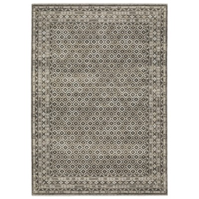 Oriental Weavers Chamberlain CH03B Grey/ Beige Indoor Area Rug - 3'3" x 5'