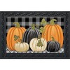 Briarwood Lane Fall Doormat 30x18 Indoor Outdoor Checkered Pumpkins Autumn For Fall Doormat - 2 of 4