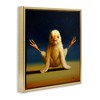 Stupell Industries Yoga Chicks Exercise Pose Floating Frame Canvas Art, Gold, 18" x 18" - 2 of 4