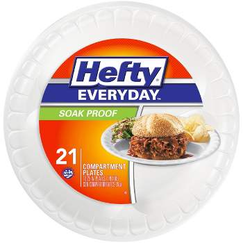Hefty EcoSave Disposable Plates, Made from Plant Based Materials, Heavy  Duty Paper Plates, 10 ⅛ Inch Disposable Plates (16 Count, Pack of 4)