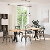 vidaXL Dining Table Legs X-Shaped 2 pcs Black Powder-Coated Steel 60x72-73 cm Adjustable for Living Room/Dining Room - 2 of 4