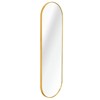 SEVOBAL Bathroom Vanity Mirrors Pill Shaped Full Length Mirror with High Quality Glass Full-Surface Reflection, Gold, 63"*20"*1.1" - 2 of 4