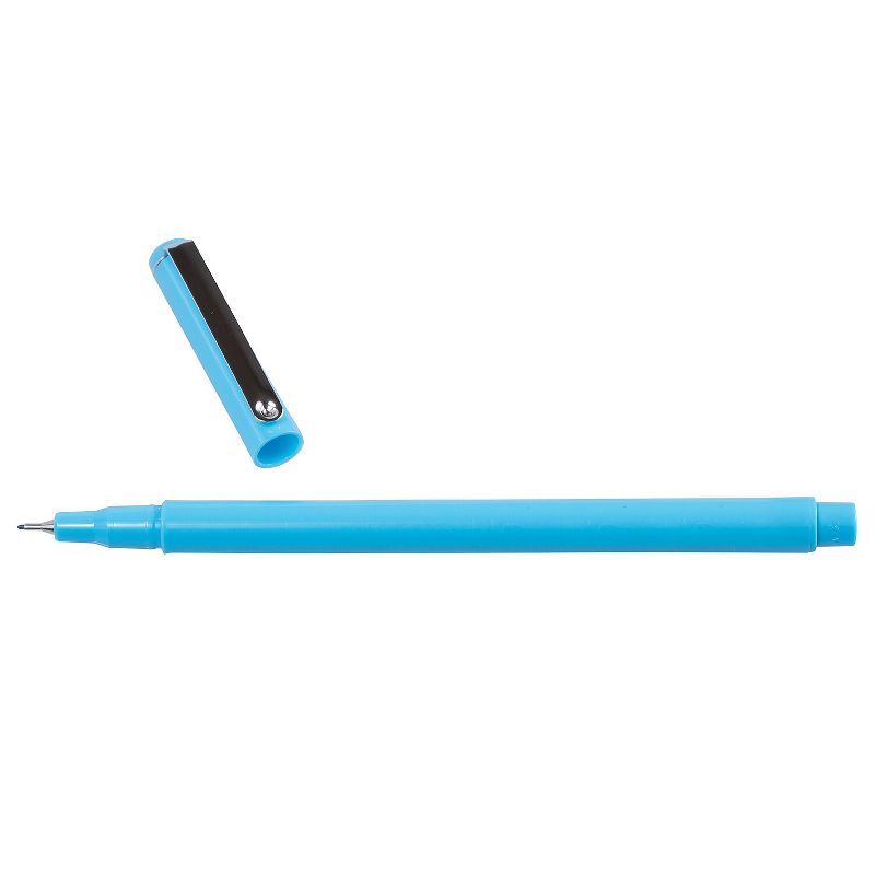 Marvy Uchida Felt Tip Pen Ultra Fine Point Light Blue Ink 2/Pack (7655876A), 4 of 6