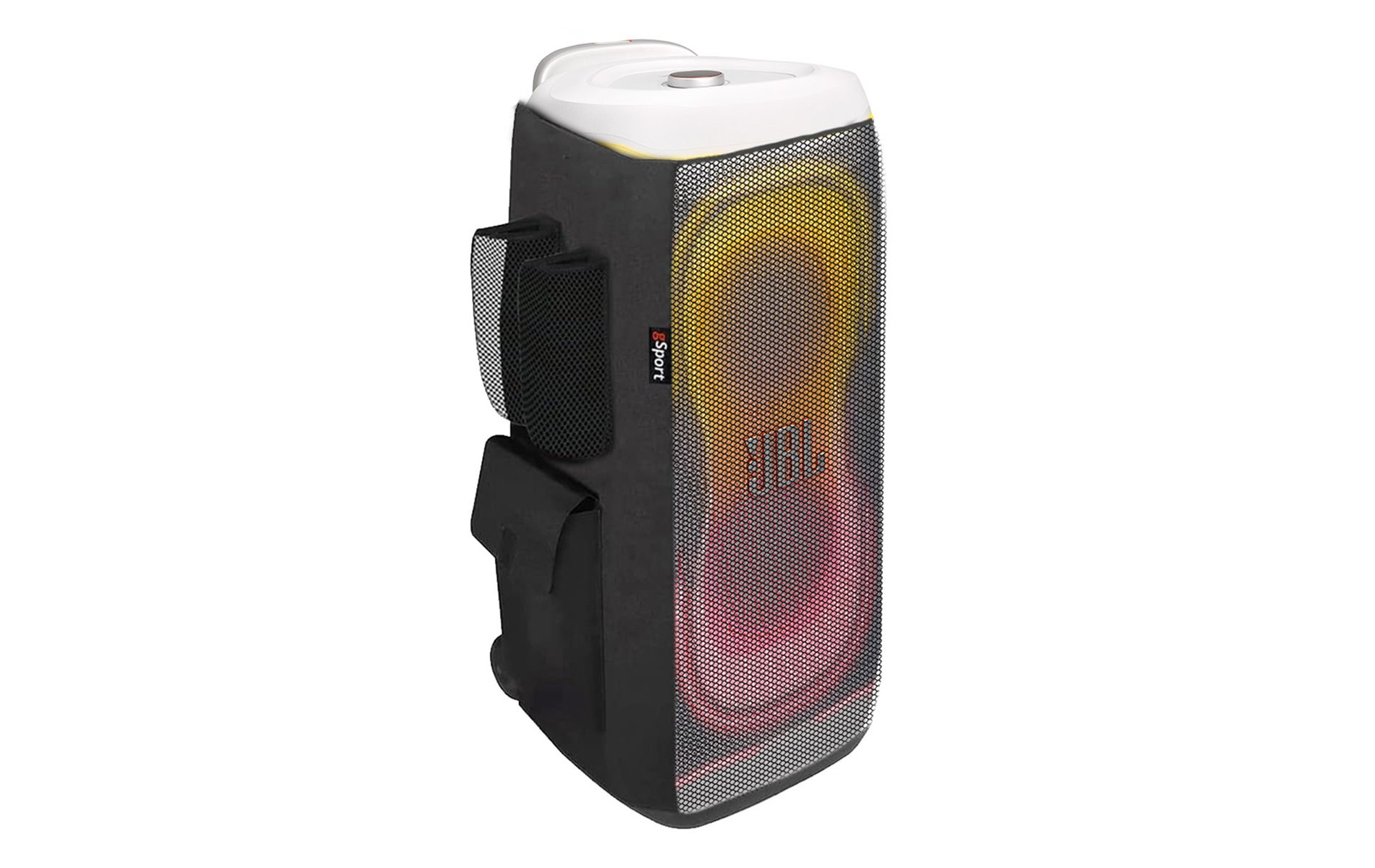 JBL PartyBox 330 Portable Party Speaker Bundle with gSport Cargo Sleeve (White)