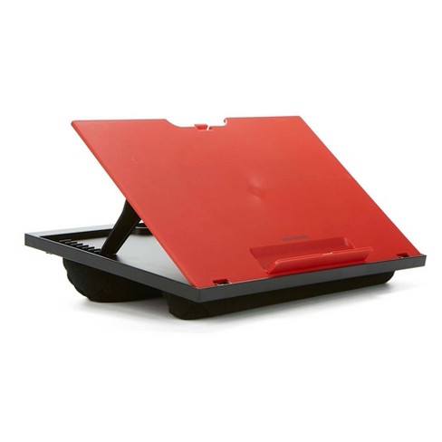 Mind Reader Adjustable 8 Position Laptop Desk With Cushions Red/black :  Target