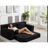 Double Corduroy Convertible Boneless Sofa with 2-in-1 Design and Space-Saving - 2 of 4