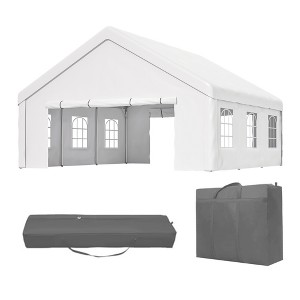 Maliang Party Tent, Heavy Duty Event Tent with 1 Doors & 7 Windows, Waterproof,UV Protection, Patio Gazebo for Party, Event,Picnic,White - 1 of 4
