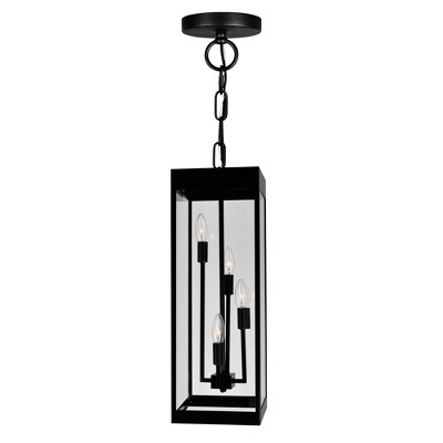 CWI Lighting Windsor 4 Light Black Outdoor Ceiling Light