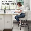 Arceso Bar Stools Set of 2, 26 Inch Swivel Counter Stools with Back, Faux Leather Upholstered Barstools, Solid Wood Legs with Footrest,  for Kitchen - 3 of 4