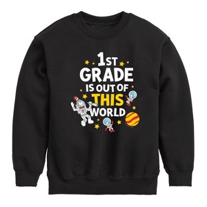 Boys' - Dr. Seuss - First Grade Out Of This World Graphic Long Sleeve Fleece Sweatshirt - 1 of 4