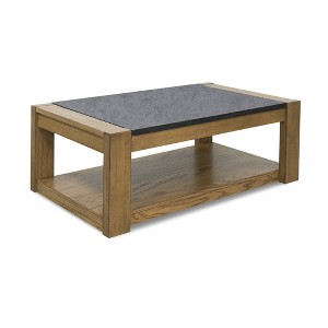 Signature Design by Ashley Casual Quentina Lift Top Coffee Table, Light Brown/Black - 1 of 4