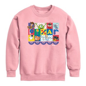 Boys' - Disney - Pixar Block Graphic Long Sleeve Fleece Sweatshirt - 1 of 4