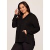 RBX Active Women's Ultra Lightweight French Terry V-Neck Hoodie Tunic Sweatshirt with Pocket - 3 of 4