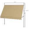 Sapphtopaz Retractable Awning Manual Patio Awnings Sunshade Shelter UV Resistant Aluminum Frame for Deck, Balcony, Yard - 3 of 4