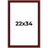 PosterPalooza | Weathered Red Picture Frame - UV Acrylic, Foam Board Backing, Hanging Hardware - 2 of 4