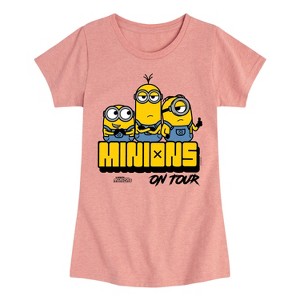 Girls' - Despicable Me Minions - Minions On Tour Fitted Short Sleeve Graphic T-Shirt - 1 of 4