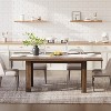 TackView Dining Table for 6-8 - Long Wooden Kitchen Table with Sturdy Legs Extra-Thick Base for Dining Room, Apartment and Party Use walnut - 3 of 4