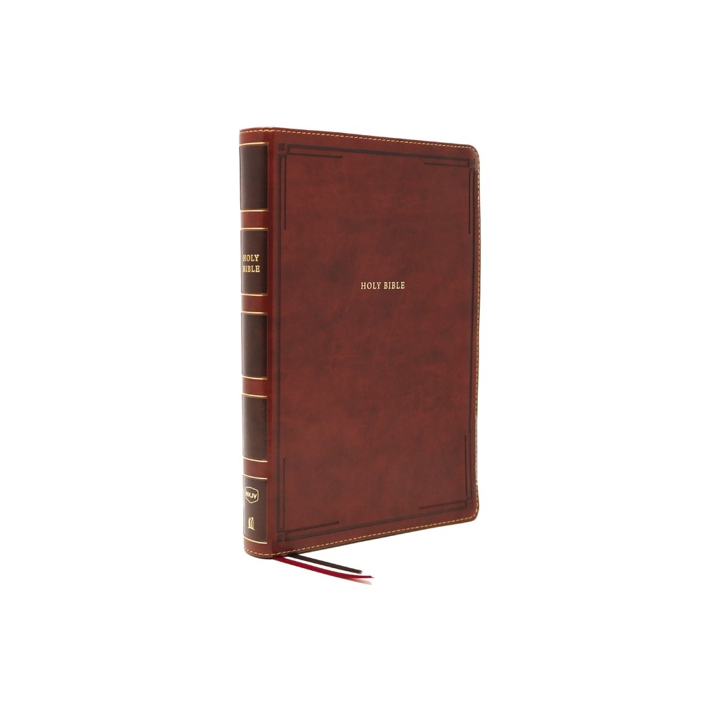 Nkjv, Thinline Bible, Giant Print, Leathersoft, Brown, Thumb Indexed, Red Letter Edition, Comfort Print - Large Print by Thomas Nelson