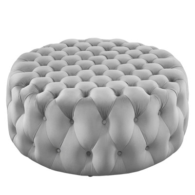 Modway Amour Tufted Button Large Round Performance Velvet Ottoman