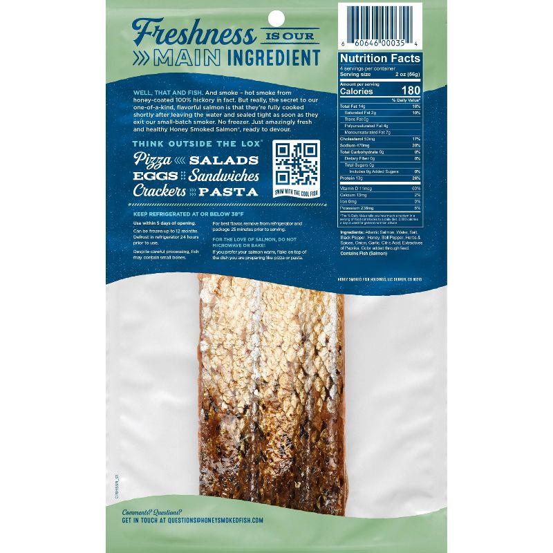 Honey Smoked Fish Co. Cracked Pepper Salmon - 8oz, 3 of 7
