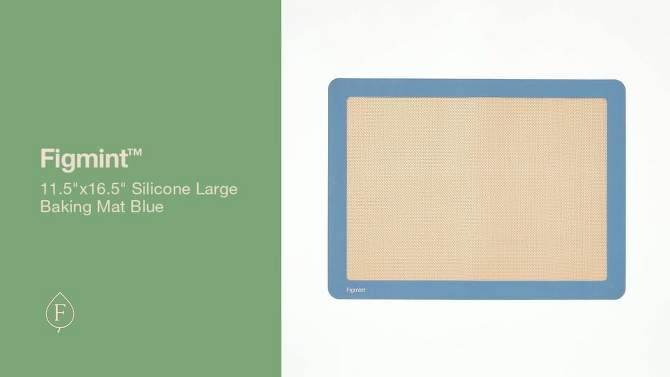 11.5&#34;x16.5&#34; Silicone Large Baking Mat Blue - Figmint&#8482;, 2 of 6, play video