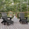 Flash Furniture Newport HDPE Adirondack Chair with Cup Holder and Pull Out Ottoman, All-Weather HDPE Indoor/Outdoor Lounge Chair, Set of 2 - 2 of 4