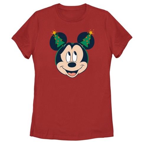 Women's Mickey & Friends Christmas Tree Ears T-Shirt - image 1 of 4