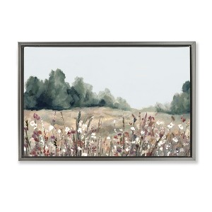Stupell Industries Muted Meadows Landscape Floating Frame Canvas Art - 1 of 4