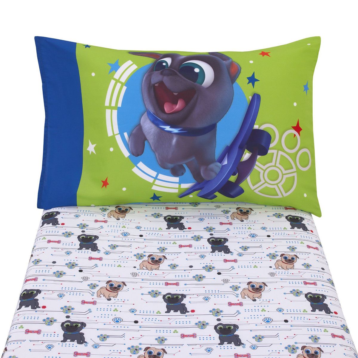 Disney Puppy Dog Pals 2 Piece Toddler Sheet Set - Fitted Bottom Sheet & Reversible Pillowcase - thumbnail 8