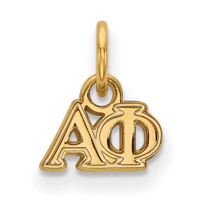 Black Bow Jewelry 14K Gold Plated Silver Alpha Phi XS (Tiny) Greek Letters Charm