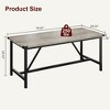 Rectangle Dining Table for 6-8 People, 70.87" Heavy Duty Industrial Wood Kitchen Table for Dining Room, Large Spaces, Dinner Table, Easy Assembly - 4 of 4