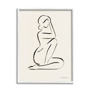 Stupell Industries Minimal Nude Woman Framed Giclee Art, White, 24" x 30" - 1 of 4