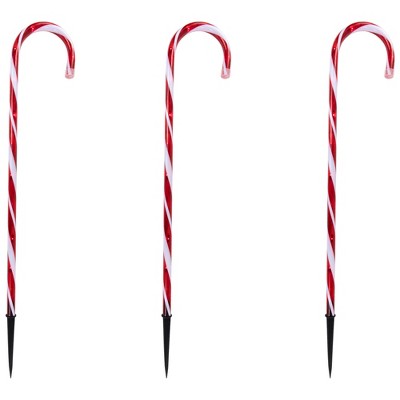 Northlight Set Of 10 Lighted Outdoor Candy Cane Christmas Pathway ...